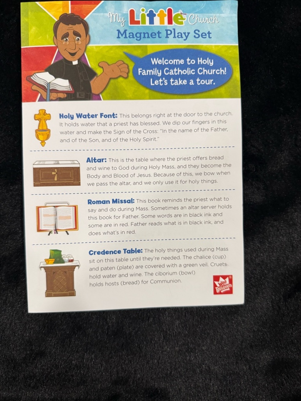 Wee Believers My Little Catholic Church 37 Piece Magnet Book Play Set Trifold - Picture 12 of 14